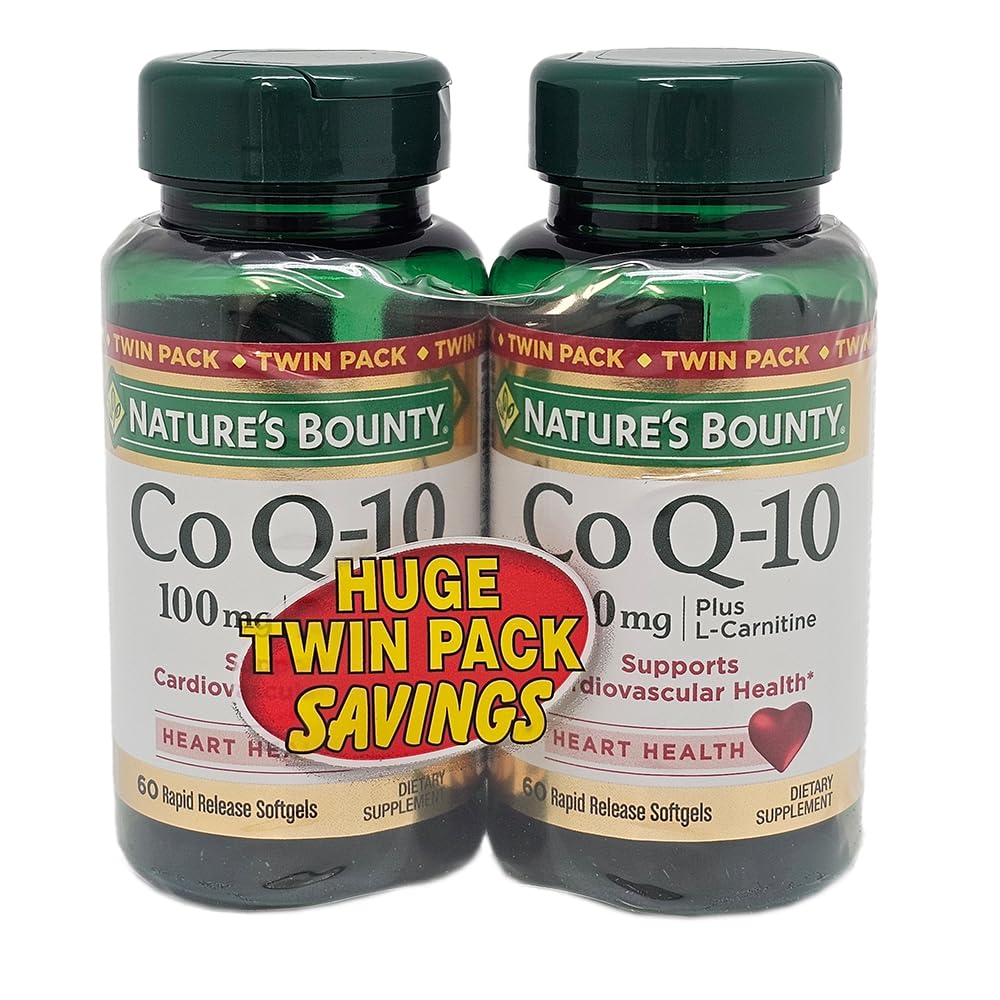 Bounty CoQ10 100mg Twin Pack, 60 Count, 2 Pack