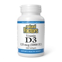 Fattori naturali, Vitamina D3 5000 IU (125 mcg), Supporta ossa forti, muscoli e funzione immunitaria, 360 Softgels