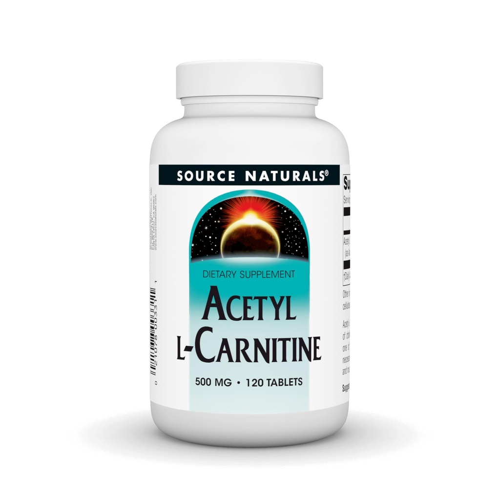 Fonte Naturals Acetyl L-Carnitina 500 Mg Tablet, 120 Conte