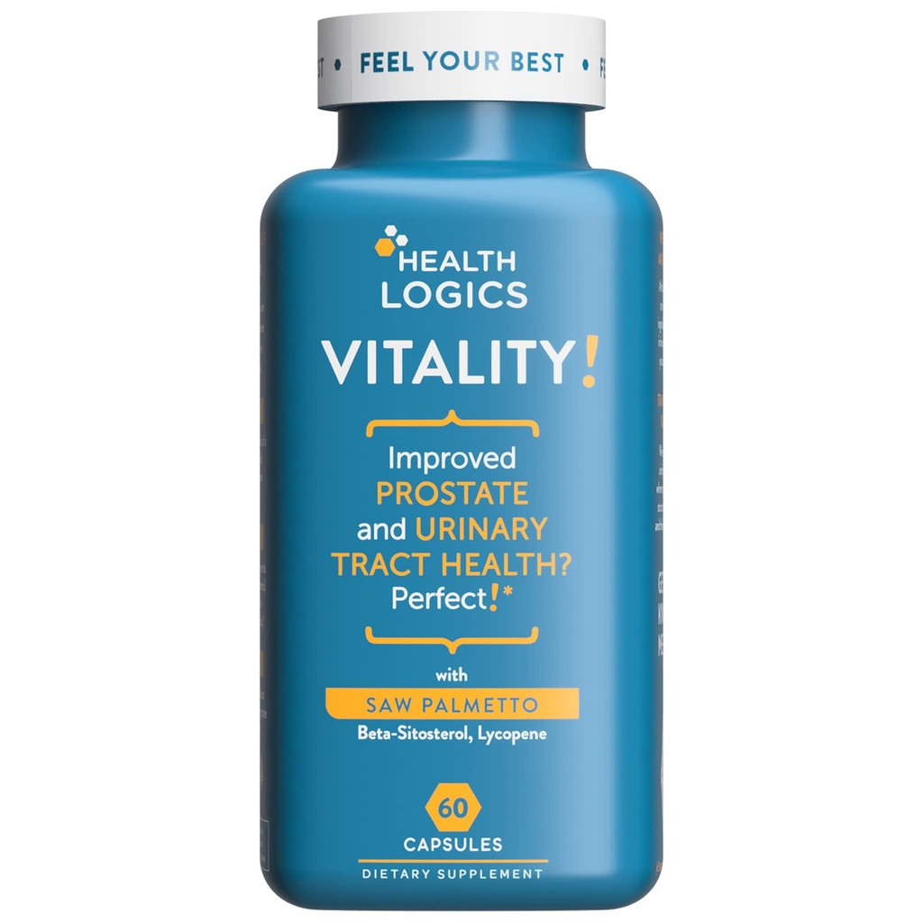 Logiche di salute Vitalità! Formula-con Saw Palmetto, Phytosterols, Lycopene, Pumpkin, Sting Nettle-Supports Salute Prostatica e urinaria