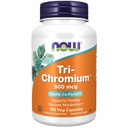 NOW Integratori alimentari, Tri-ChromiumTM 500 mcg con Cinnamone, Co-Factor insulina*, 180 capsule di Veg