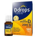 Ddrops Adulti 2000IU 180 Gocce - Supplemento di vitamina D3 liquida, supporto di ossa forti & sistema immunitario