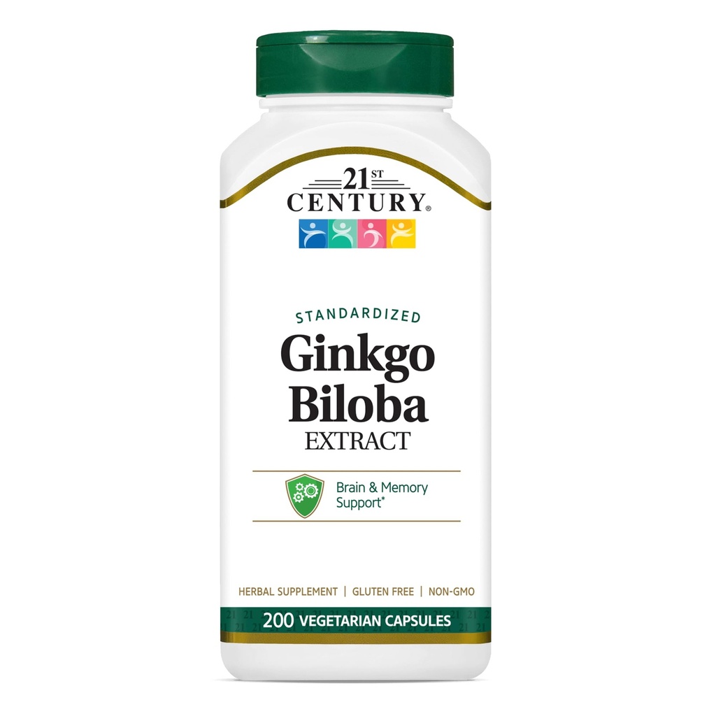 21st Century Ginkgo Biloba estratto Veg-Capsules, 200-Count (21687)
