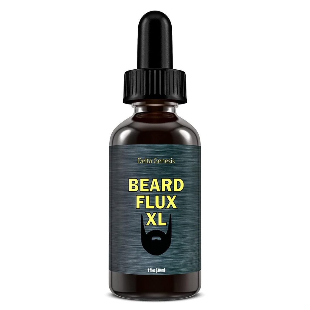 Beard Flux XL (1 fl oz / 30 ml) | Mustache e Beard Growth Stimolante olio | Facial Hair Growth Prodotto per gli uomini | Formulazione rilassante con Argan, Caffeina e Jojoba
