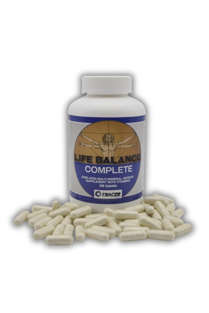 Equilibrio di vita completo - Chelated Multi-Mineral Supplemento dietetico con Vitamine - con i minerali di Traccia di Chelato di Aminoacido Real - Riempire i Gaps nella vostra nutrizione - Made in the USA - 240 Capsule