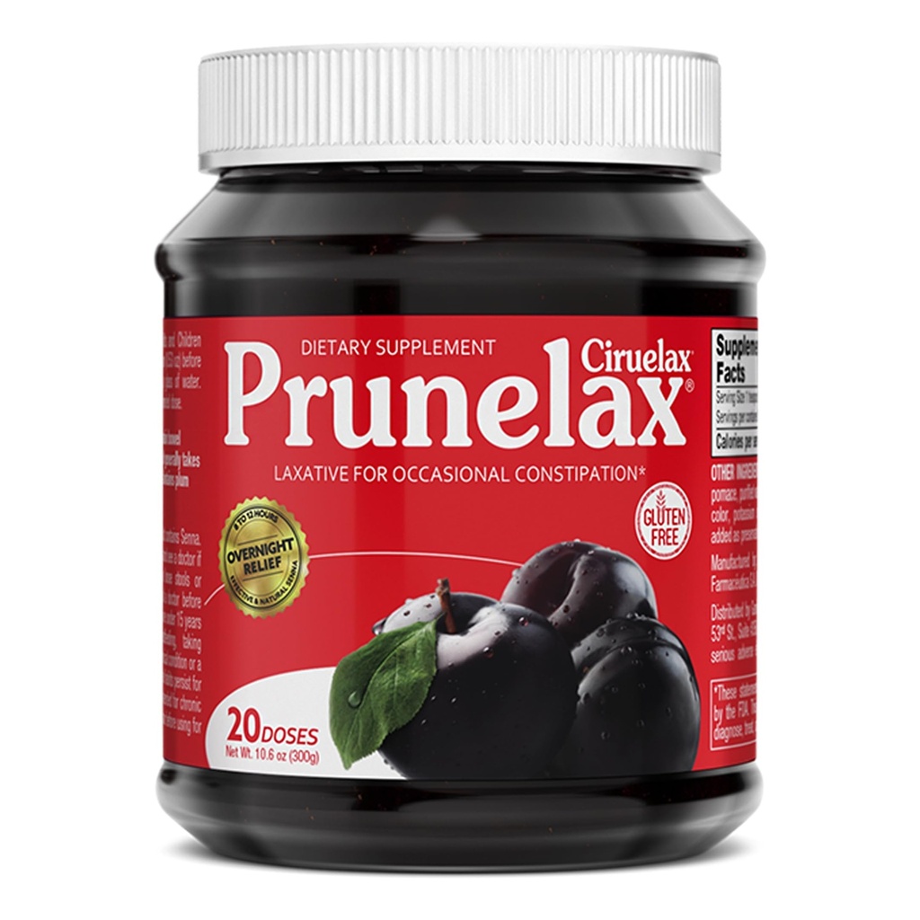 Prunelax/ Ciruelax Laxative Jam - Lassativo naturale senza glutine per costipazione occasionale - 10.6 Oz
