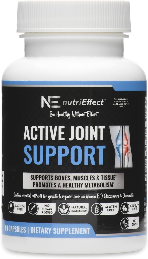 Integratori comuni attivi | Supporta ossa, muscoli e tessuti | Promuove un metabolismo sano | Ingredienti naturali - Nutrienti essenziali per la crescita e la riparazione | 60 Conte
