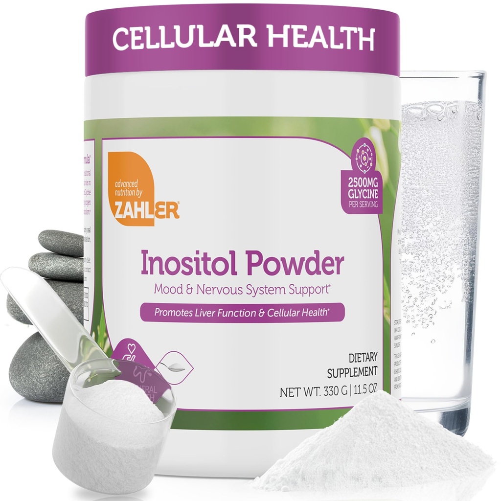 Zahler Inositol & Glycine Supplement Powder - Mood & Nervous System Support Supplements for Women - Hormone Balance & Healthy Ovarian Function - Kosher, Gluten Free, Dairy Free, Soy Free 11,5 Oz