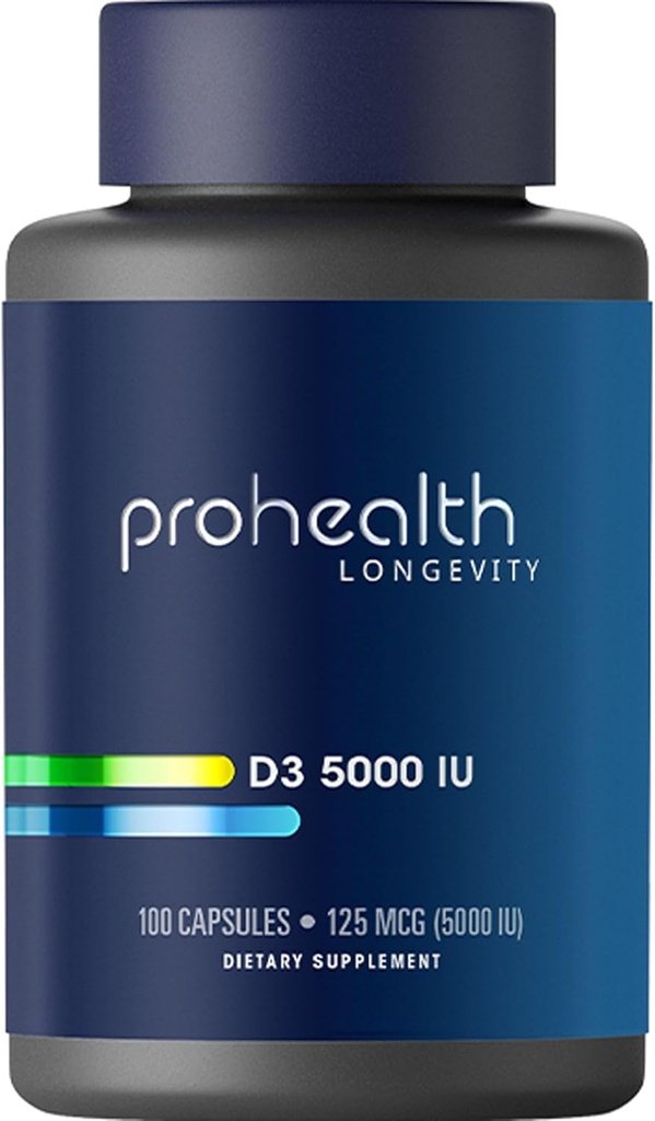 ProHealth Vitamina D3 5000 IU (5000 IU, 100 capsule)