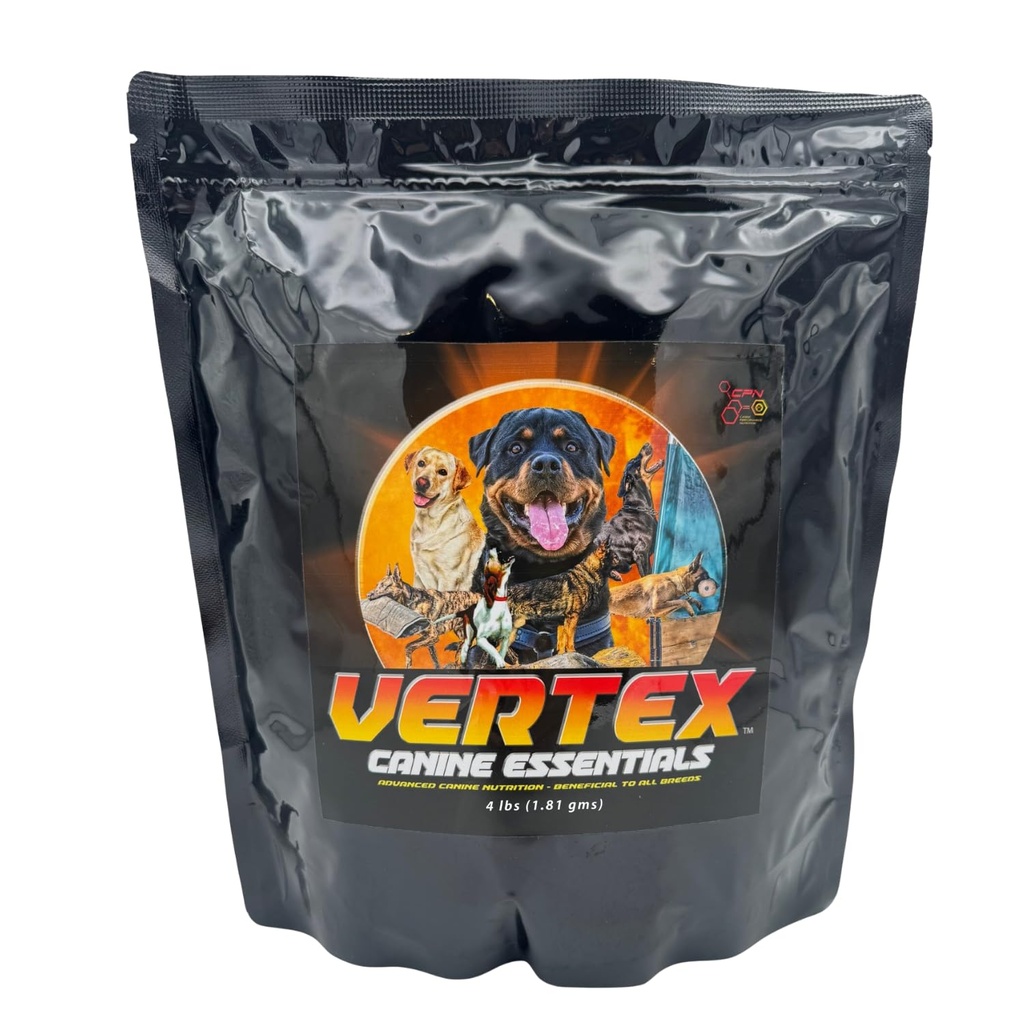 Vertex High-Performance Dog Supplement – Predigested Liver, Whey & Egg Protein – Supporta il muscolo, il recupero, la fertilità, la digestione e la produzione di latte – Ideale per il lavoro, l'allevamento e i cani attivi - 4LBS