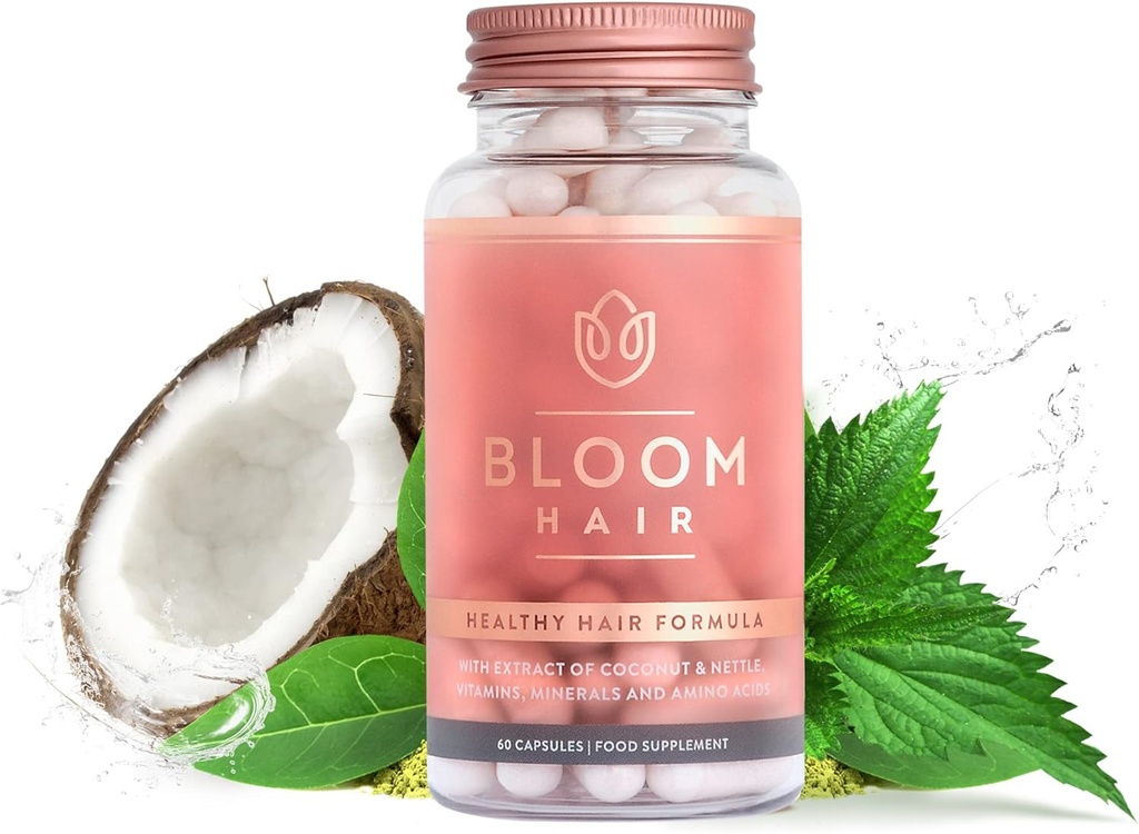 Capsule Vitamine per capelli per la perdita di capelli per le donne e la biotina per la crescita dei capelli Donne 250 MCG Biotina - Vitamine naturali non OGM - (60 Conta) Pillole per capelli Supplementi per la crescita completa dei capelli Vitamine