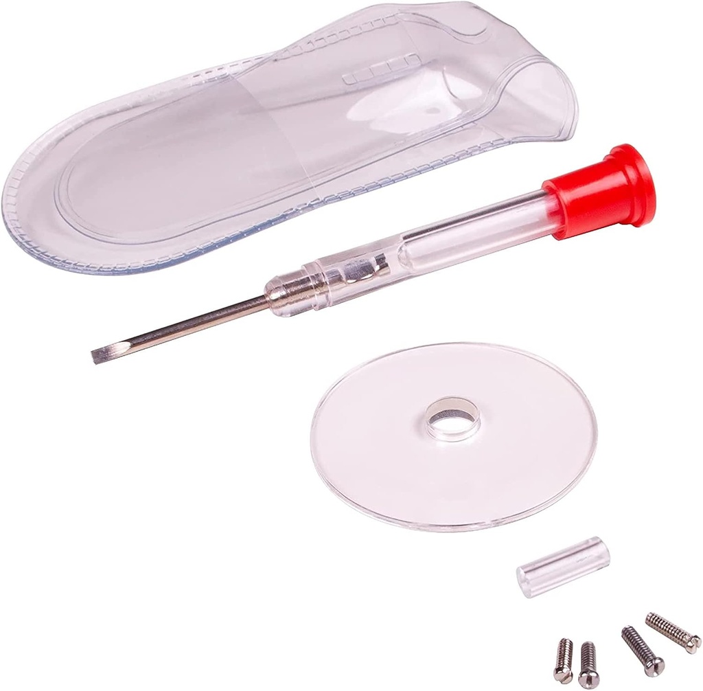 Kit di riparazione occhiali Apex - Kit di riparazione occhiali con cacciavite piccolo, viti in vetroresina, vetro di ingrandimento, guida a vite, e custodia di stoccaggio - Kit di riparazione per occhiali universale per occhiali da lettura, & occhiali da sole