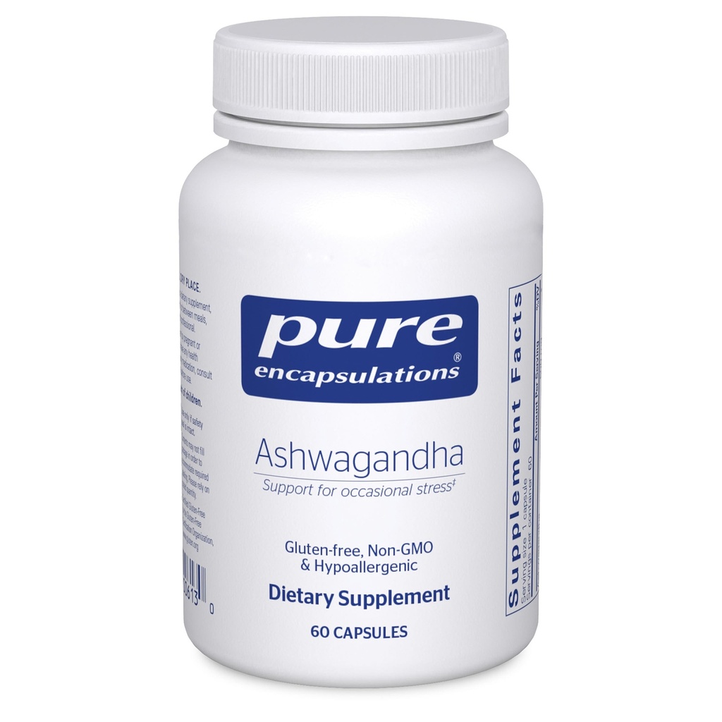 Pure Encapsulations Ashwagandha - 500 mg Ashwagandha Extract - Metabolism & Stress Support - Supporto immunitario - GMO Free & Vegan - 60 capsule