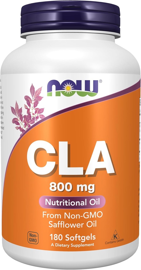NOW Supplementi, CLA (acido linoleico coniugato) 800 mg, olio nutrizionale, 180 Softgels