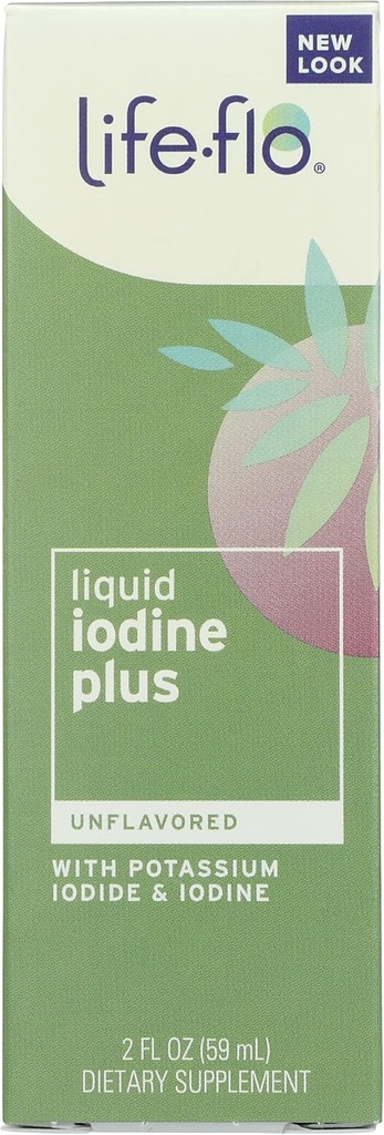 Life Flo Liquido non aromatizzato Iodio Plus con Iodina e Potassium Iodide, Organico, 2 Ounce (Pack of 1)