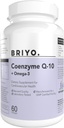 CoenzymeQ10 + Omega 3150 mg Omega 3 + 100 mg Omega 3 con Lycopene e Selenio per la salute del cuore, energia cellulare, supporto antiossidante