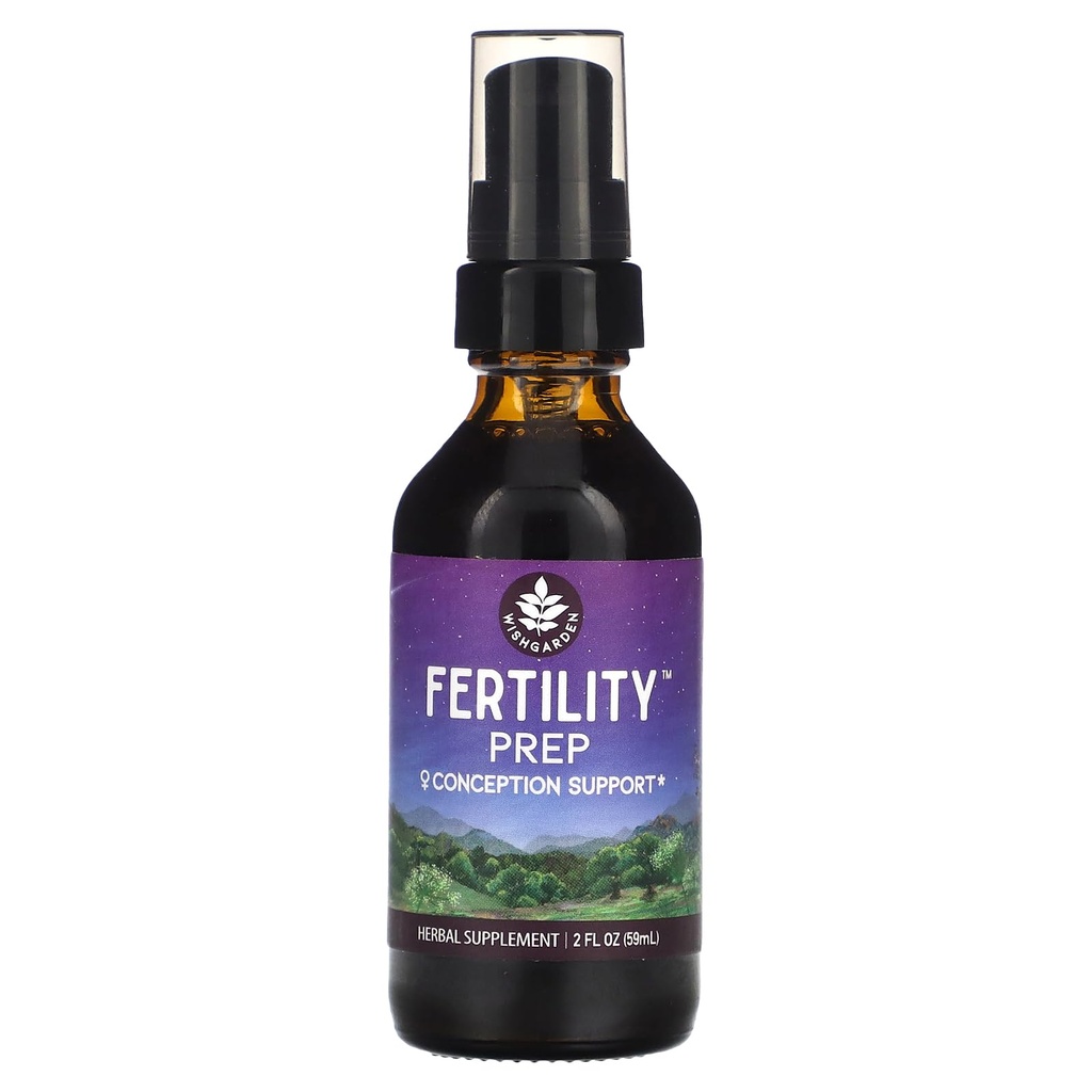 WishGarden Herbs Fertility Prep - All-Natural Fertility Integratore di erbe con Vitex, Rosso Maca & Raspberry Leaf, Supporta l'equilibrio dell'ormone sano per le donne, Salute e concezione uterina ottimale, 2oz