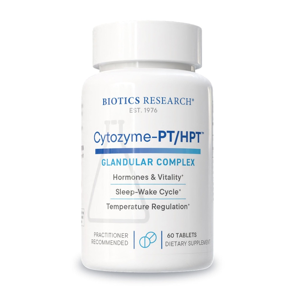 Biotics Research Cytozyme PT HPT Lamb Pituitary/Hypothalamus Complex, Supporta la funzione della ghiandola pituitaria e Hypothalamus, salute surrenale, cervello Boost 60 compresse