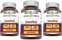 Incredibile Formulas Inositol 500 Mg | Capsule Supplemento | Non OGM | Gluten-Free | Made in USA (Pack of 3 | 100 Count)