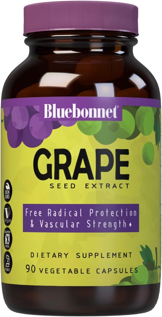 Supplemento dell'estratto del seme dell'uva super della frutta di BlueBonnet, 90 conte
