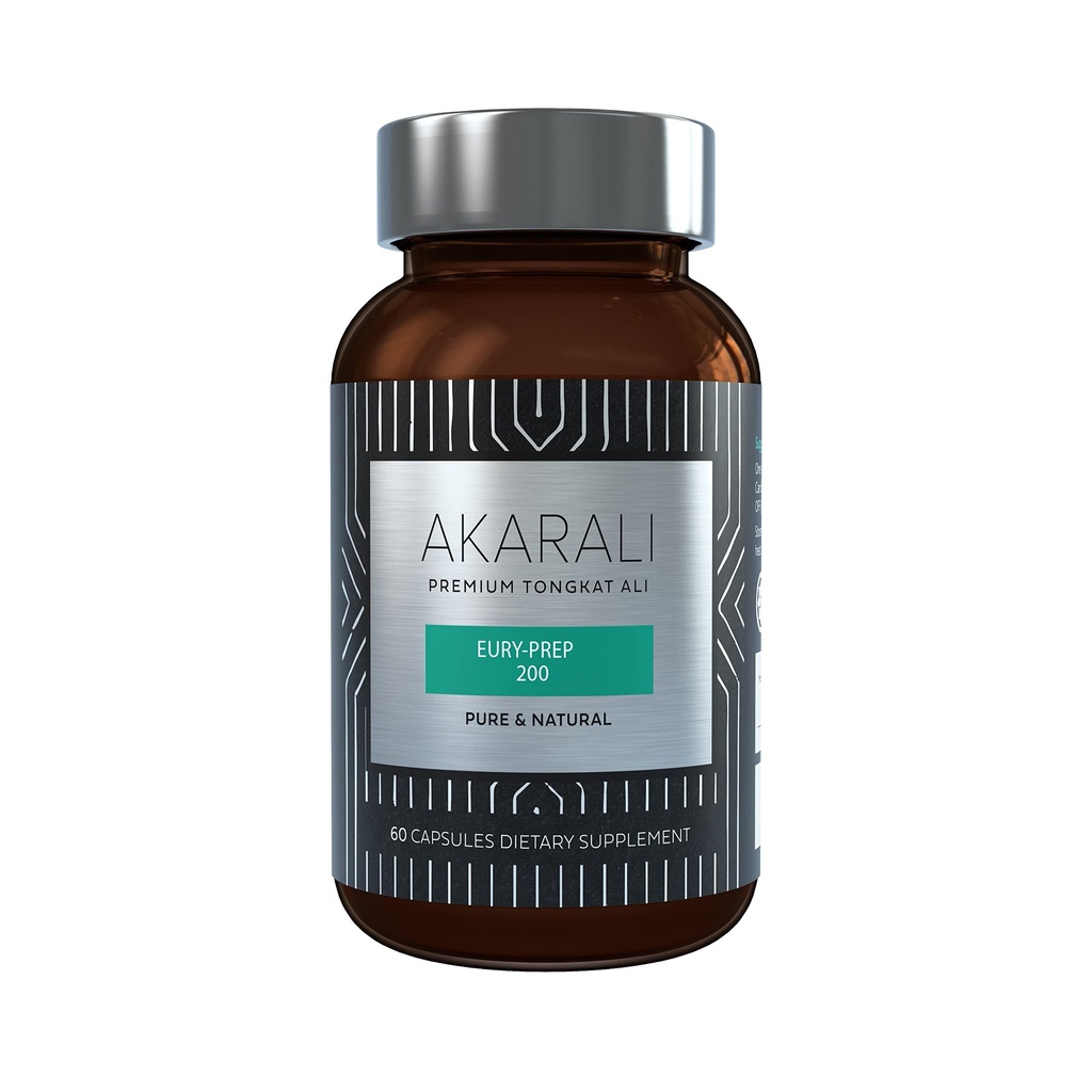 AKARALI Pure Tongkat Ali Longjack 200:1 Altamente concentrato 1.5% Eurycomanone US brevettato Physta® Freeze-Dried Extraction Technology Supporta resistenza, energia e prestazioni (60 conte)
