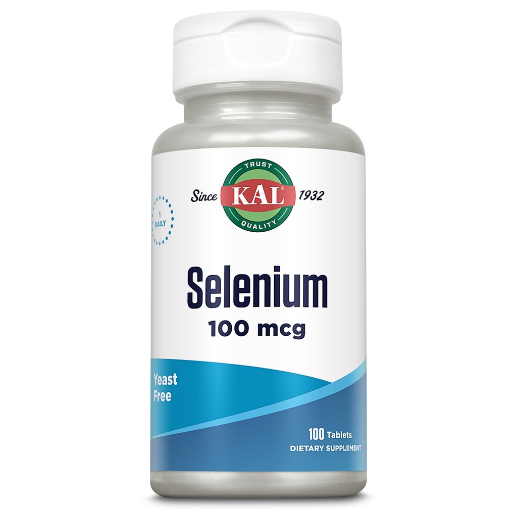 Kal 100 Mcg Selenium Yeast Tavoli gratis, 100 Conte