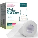 Fogli per cicatrici in silicone, fogli trasparenti per cicatrici in gel di silicio, nastro per cicatrice invisibile(1.6” x 120”Roll-3M), strisce per cicatrici chirurgiche, grado medico, fogli di rimozione della cicatrice per C-Sezione, seno, Keloid et.