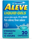 Gel liquido di recupero di dolore di Aleve & Fever, sodio di Naproxen, sollievo di dolore, 20 conte