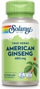 SOLARAY American Ginseng 480 mg | Herb adaptogenic | Stress sano, Energy & Physical Endurance Support | 50 VegCaps