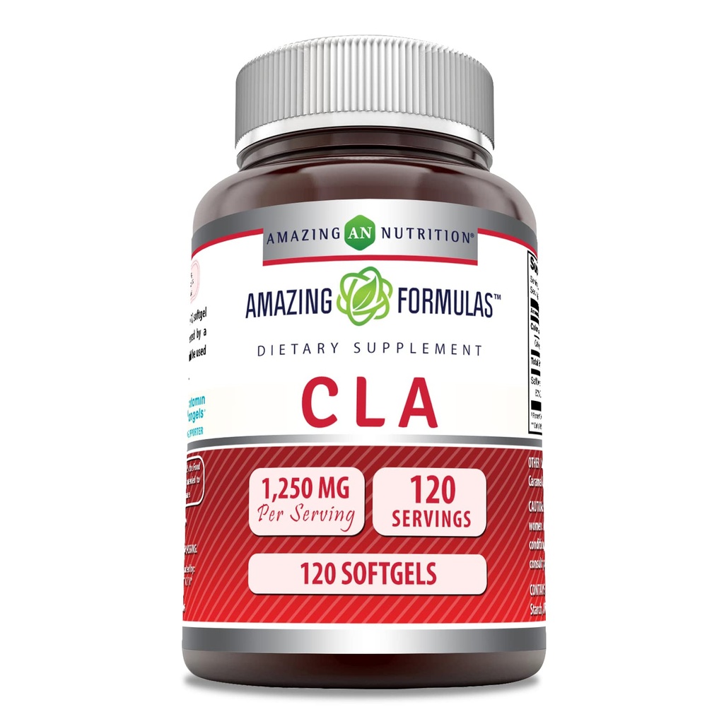 Stupefacente Formulas CLA (acido linoleico coniugato) 1250 Mg | Softgels Supplement | Non-GMO | Gluten-Free Made in USA (1 Pack | 120 Count)
