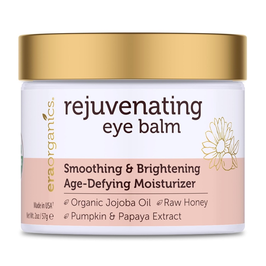 USDA Organic Eye Moisturizer Cream - Rijuvenating and Nourishing Age Defying Balm - Ingredienti naturali per la pelle sensibile con olio di Jojoba, olio di Argan per il puffiness, linee sottili più