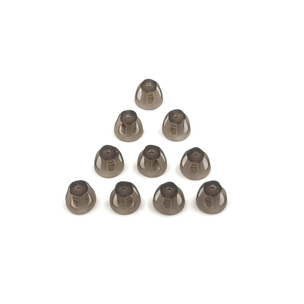 Apparecchi acustici Domes Smoky Gray Suggerimenti per l'orecchio Pezzi comodi per l'amplificatore acustico Open Fit BTE PSAP Kit Invisible, ad eccezione di RIC 5mm (S * 10)