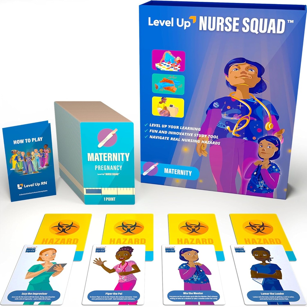 Maternità Flash Cards Gioco – Infermieristica Scuola Exam Prep – Infermieristica Student Essentials – Preparare per 2025-2026 NCLEX ATI HESI Exams (successo di maternità)
