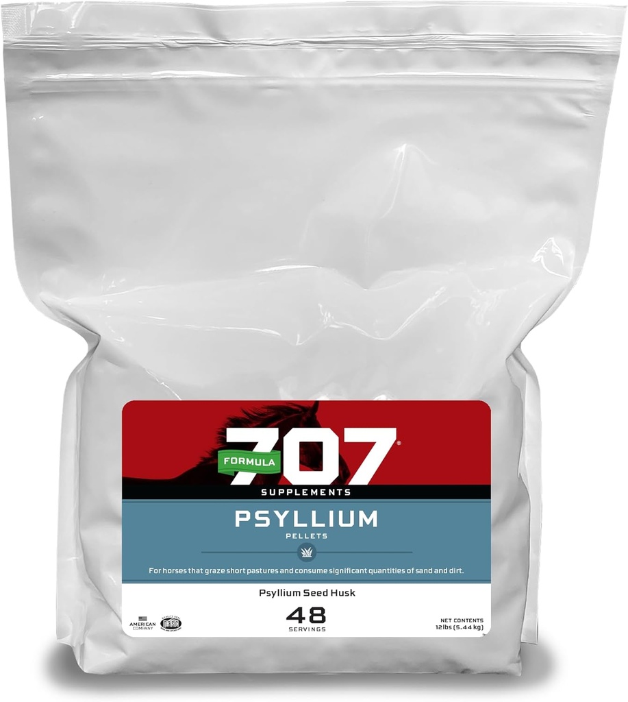 Formula 707 Psyllium Pellets Equine Supplemento (12lb Bucket - 48 Day Supply)