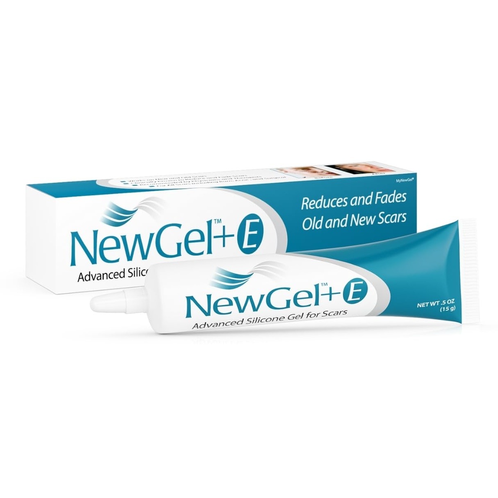 Gel avanzato per cicatrici in silicone ad alta potenza con vitamina E per vecchie, nuove cicatrici, chirurgia, keloidi, bruciature e cicatrici Blemish, NewGel Plus di MyNewGel (15 Grammi) - 0.50 oz