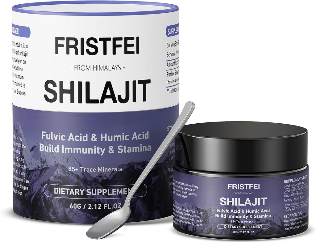 Shilajit Pure Himalayan Organic Gold Grade Natural Shilajit Resina per Men&Women - Himalayn Shilajit con 85+ Trace Minerals & Fulvic Acid, 60 Grammi