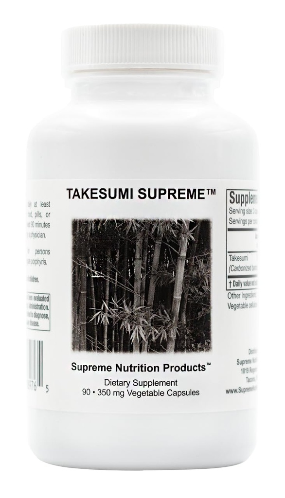 Supreme Nutrition Takesumi Supreme, 90 Pure Activated Bamboo Charcoal Capsule Vegetariani