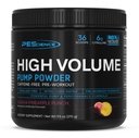 PEScience High Volume Stim-Free Pre Workout Pump Powder, Nitric Oxide Booster con L Citrulline & L Arginine Nitrate, Preallenamento non standard per uomini e donne, 36 Scoops, Guava ananas Punch