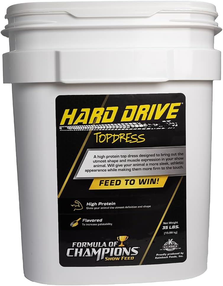 Hard Drive Topdress Pelleted Supplemento per bovini, pecore, capre e maiale, 35 lb Bucket