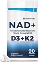 Anti-invecchiamento energia NAD Supplemento – NMN alternativa con Nicotinamide Riboside 1000mg, Trans-Resveratrolo 300mg, Vitamina D3 4000 IU e K2 110 mcg MK7 – capsule vegetariane 60, 1300mg