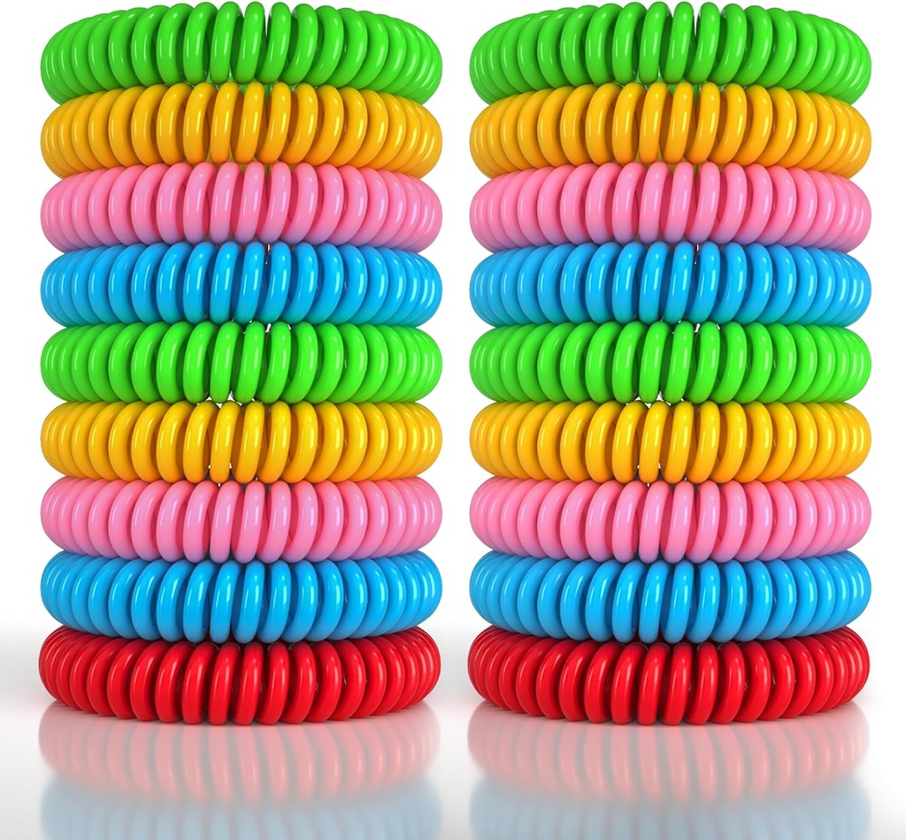 Bracciali repellenti della zanzara 18 Pack per adulti e bambini, bande impermeabili senza DEET, braccialetti a repellente a colpo singolo