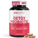 GOBIOTIX Detox Probiotic Supplemento per la salute digestiva - Cardo al latte, curcuma e radice di dadelion, enzimi per la salute del fegato - 50 miliardi di CFU - 60 capsule