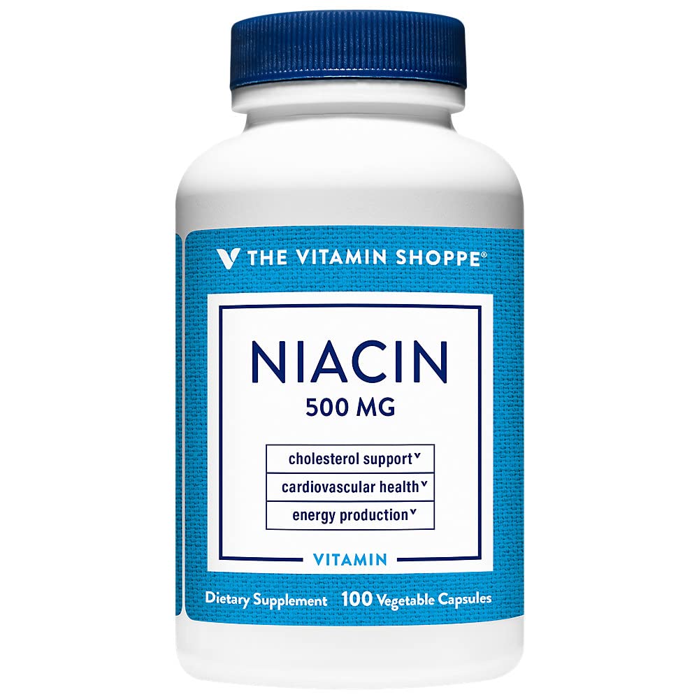 La vitamina Shoppe Niacin - Supporto Colesterolo - 500 MG (100 capsule vegetali)