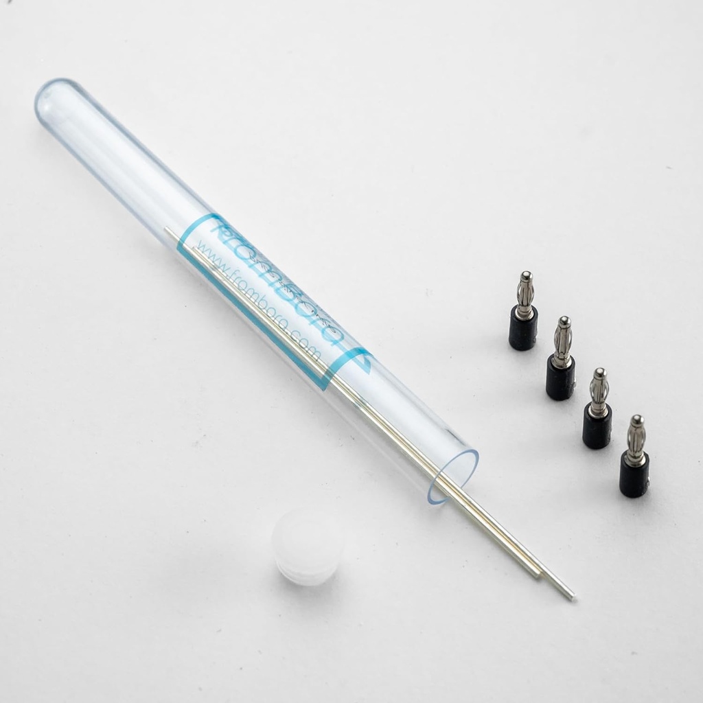 Coppia di filo d'argento puro 99,99% | Certificato | 9999 | 12 Gauge 6" | FromBora Colloidal Silver Generator Wire | Plus 4pcs Wire Holdings
