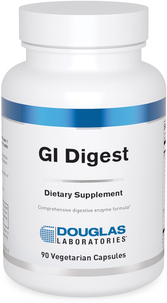 Douglas Laboratories G.I. Digest | Formula Enzimatica Completa Compresi Gluten and Dairy Enzymes | 90 Capsule