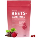 Beets+ Gummies - Polvere di radice di barbabietola Premium, estratto di semi di uva e vitamina C - Supporta la pressione sanguigna sana e la salute del cuore - Basso zucchero Ossido nitrico e supplemento di circolazione - 50 Gummies