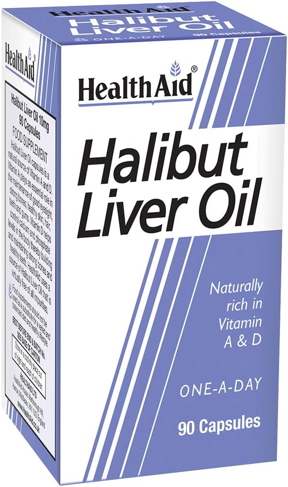 Olio di fegato di Halibut HealthAid - 90 capsule