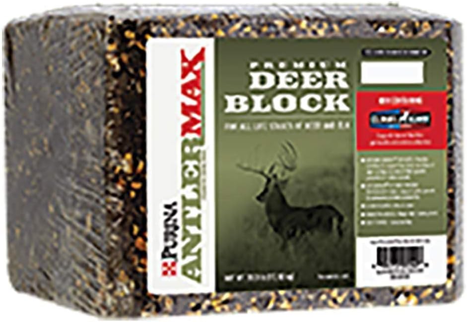 Purina AntlerMax | Water-Resistant Deer Feed Block | Diet-Enrichment for Antler Growth | 33 Pound (33 lb) Block