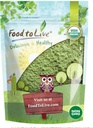 Cibo per vivere polvere di erba organica, 4 once — Non OGM, Whole-Leaf, cruda, non irradiata, puro, Superfood vegano, Bulk, Grande per succo, Ricco in fibra, Clorofilla, acidi grassi e minerali