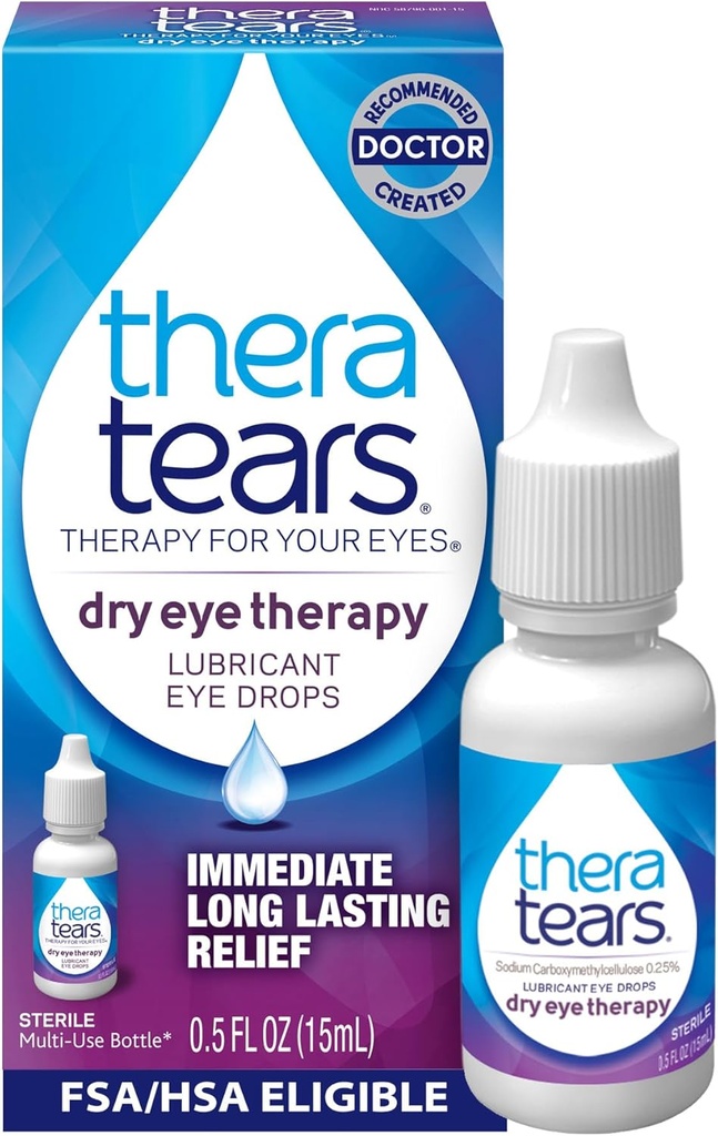 TheraTears Dry Eye Therapy Gocce per occhi secchi, 0.5 Fl Oz